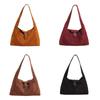 Solid Color Suede Tote Bag Korean Style Underarm Packs Casual Large Capacity Handbag  Girls