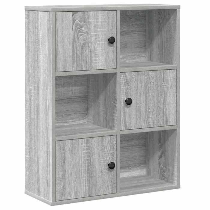 VidaXL Bookcase Sonoma Grey 60x24x76.5 Cm Engineered Wood, Bookshelf, Storage Rack, Book Stand, 860387