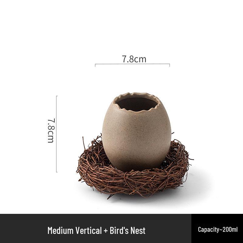 Креативная десертная миска из скорлупы страусиного яйца - Уникальная керамическая посуда для холодных напитков и барбекю