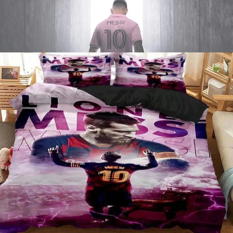 Постельное белье с рисунком футбольной суперзвезды Месси для мальчика