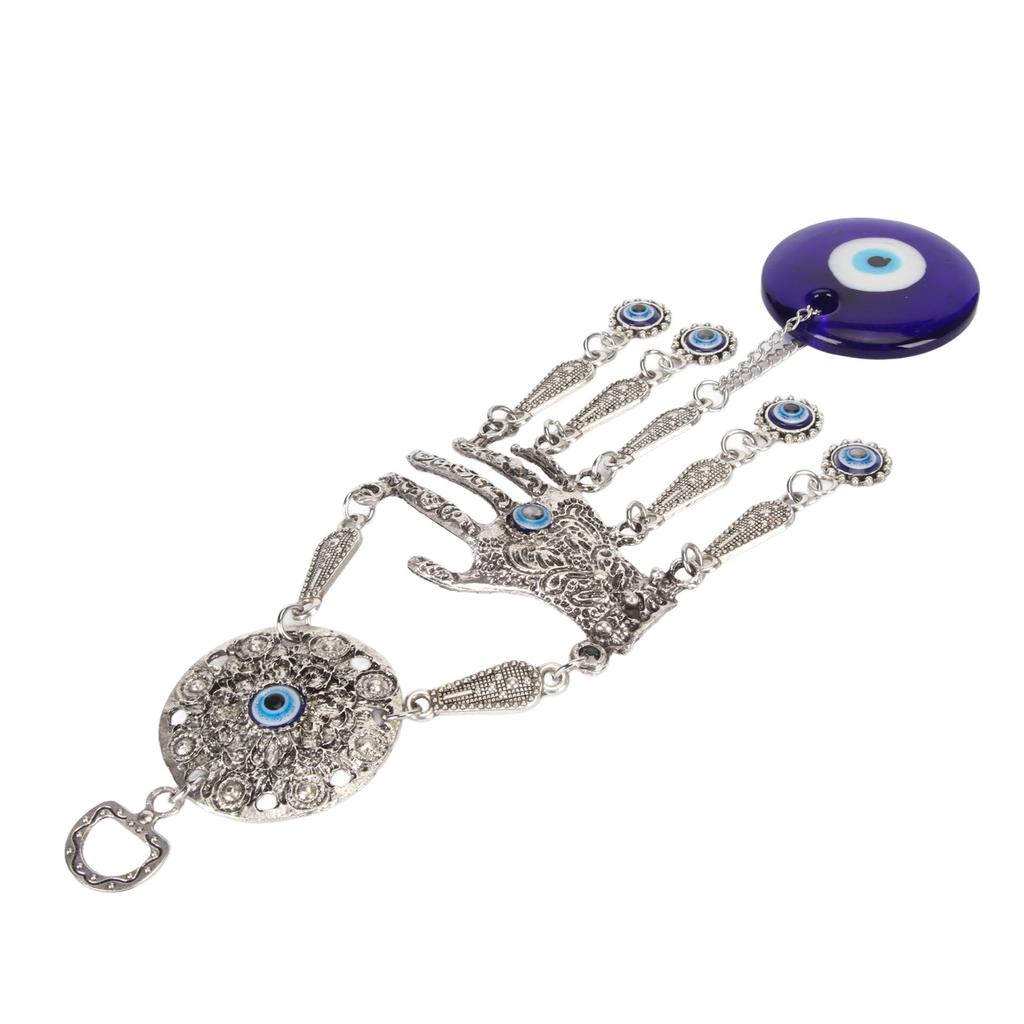 Eye Hanging Ornament Retro Style Lucky Fortune Vibrant Alloy Coloured Glaze Blue Eye Ornament for Car Bedroom Office