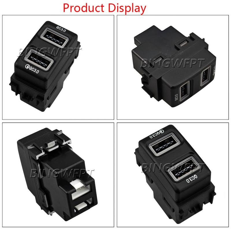 Red Light TYPE-C PD USB Interface Socket For Nissan Qashqai Tiida Teana Sunny Y61 Y62 X-Trail Sylphy Car Quick Charger