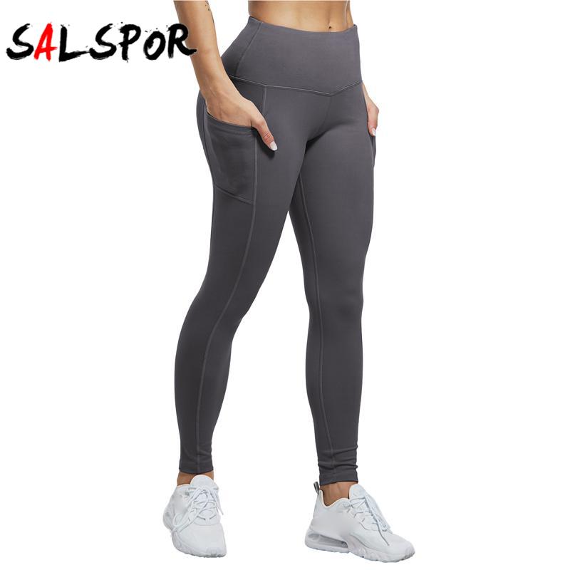 Женские леггинсы с карманами для тренировок, эластичные узкие брюки с высокой талией, брюки для фитнеса, бега, йоги
