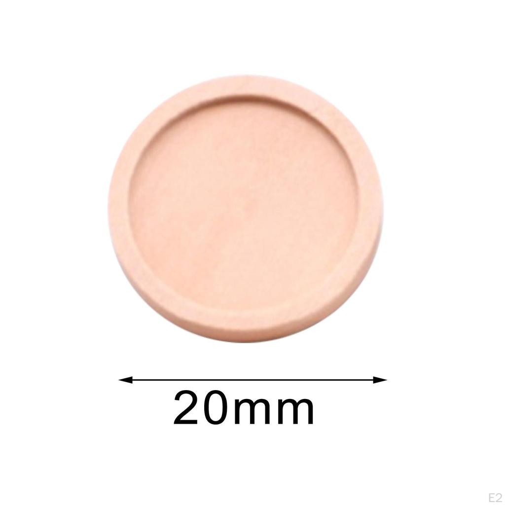 10 шт. плоских круглых деревянных подставок для брошей, застежек, дисков, подставок для кабошонов