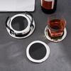 6PCS/SET Round Stainless Steel Coaster Minimalist Drink Pad Creative Insulation Cup Mat  Bar