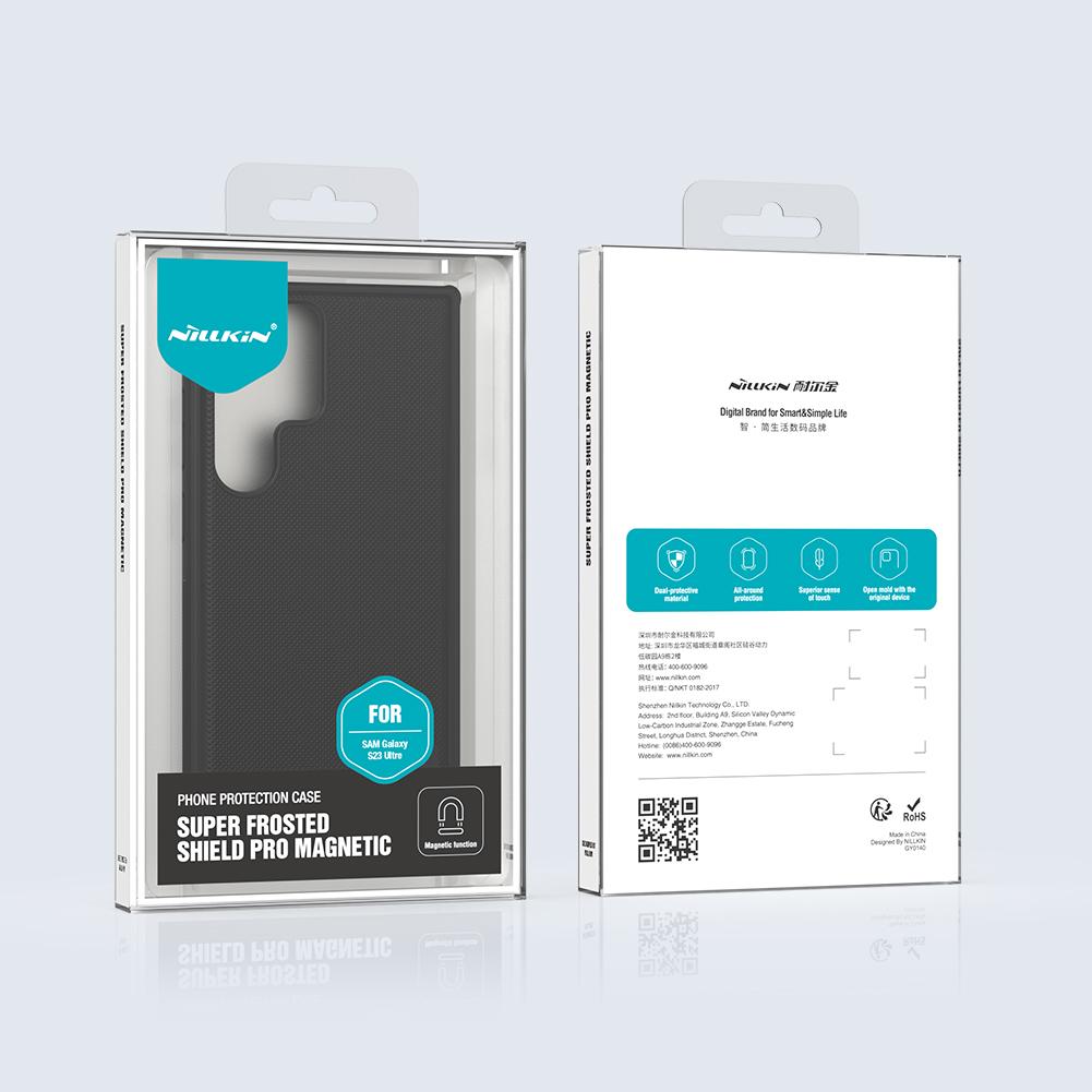 Чехол Nillkin Frosted Shield Pro для Samsung Galaxy S22 S23 Ultra, магнитная жесткая задняя крышка из ПК для Samsung S23 Plus + чехол