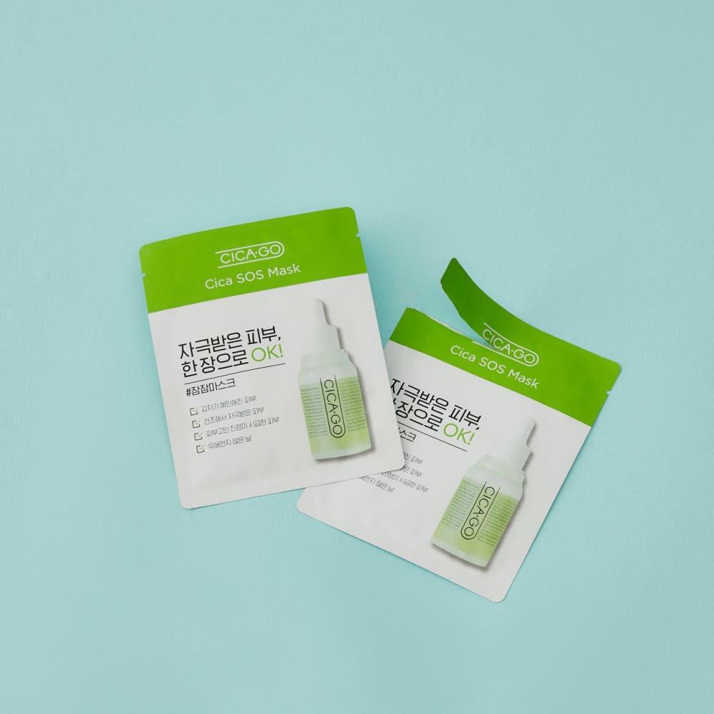 isoi Cicago Cica SOS Mask Soothing Calming 25ml*5ea Sheet Mask K-Beauty