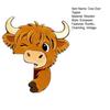 Cute Highland Cow Door Topper Small Wooden Door Frame Corner Sign Cartoon Cattle Computer Monitor Decor for Living Room Bedroom Office