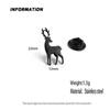 Classic Sika Deer Brooch for Men Stainless Steel Collar Pin for Everyday Use