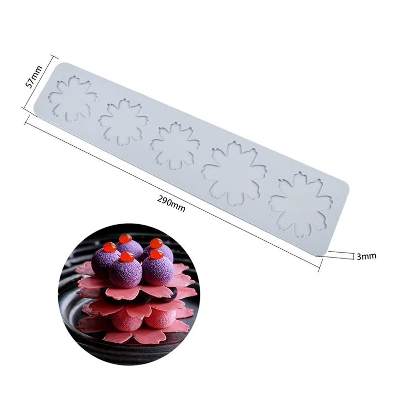 Рождественская Снежинка Маргаритка Шоколад Силиконовая форма Рождественская елка Перо Вишневый цвет Форма для выпечки Лепесток Декор для торта в стиле вестерн