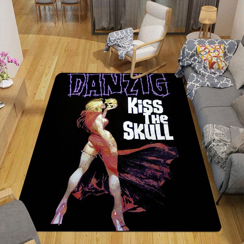 Danzig Kissing the Skull Rug Floor Mat for Living Room or Bedroom Soft and Comfortable Carpet a Gift for Birthday and Holiday.DFF0925230