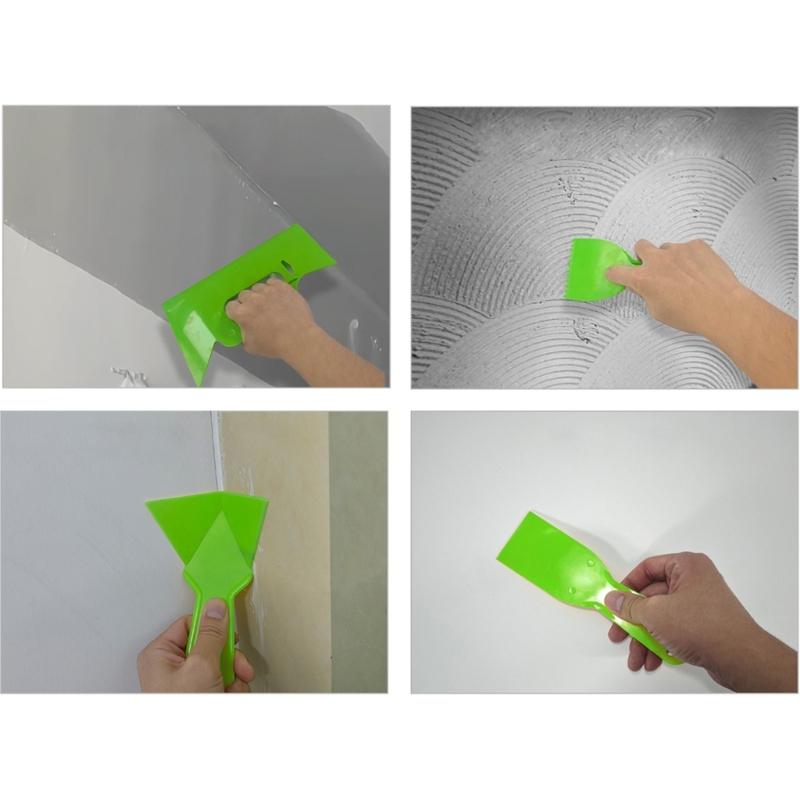 5Piece All Plastic Spackling Putty Scraper Spatula Kit Suitable For DIYer Enthusiasts&Construction Professional Painters