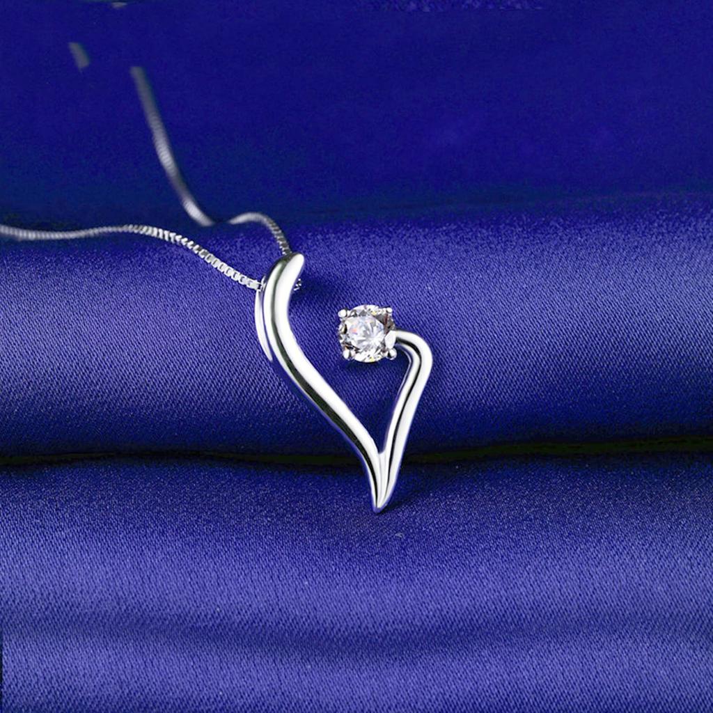 Кулон на годовщину свадьбы, 925 пробы, с аллергией на металл, с самой высокой степенью качества, в комплекте популярная коробка [AZHCHKE] Женское ожерелье, популярное, цирконий,