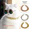 Adjustable High-End Gold Chain Necklace for Dogs and Cats