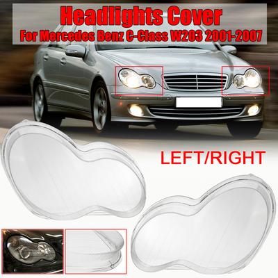 1 шт. Для Mercedes Benz C-Class 2001-2007 W203 Прозрачная линза фары Колпак абажура Корпус фары Линзы Автомобильные аксессуары