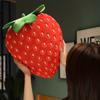 Cuddly Strawberry Plush Pillow Soft Toy Simulation Fruit Toy Stuffed Fruit Plushies Snuggly Pillow Birthday Gift for Kid & Adult