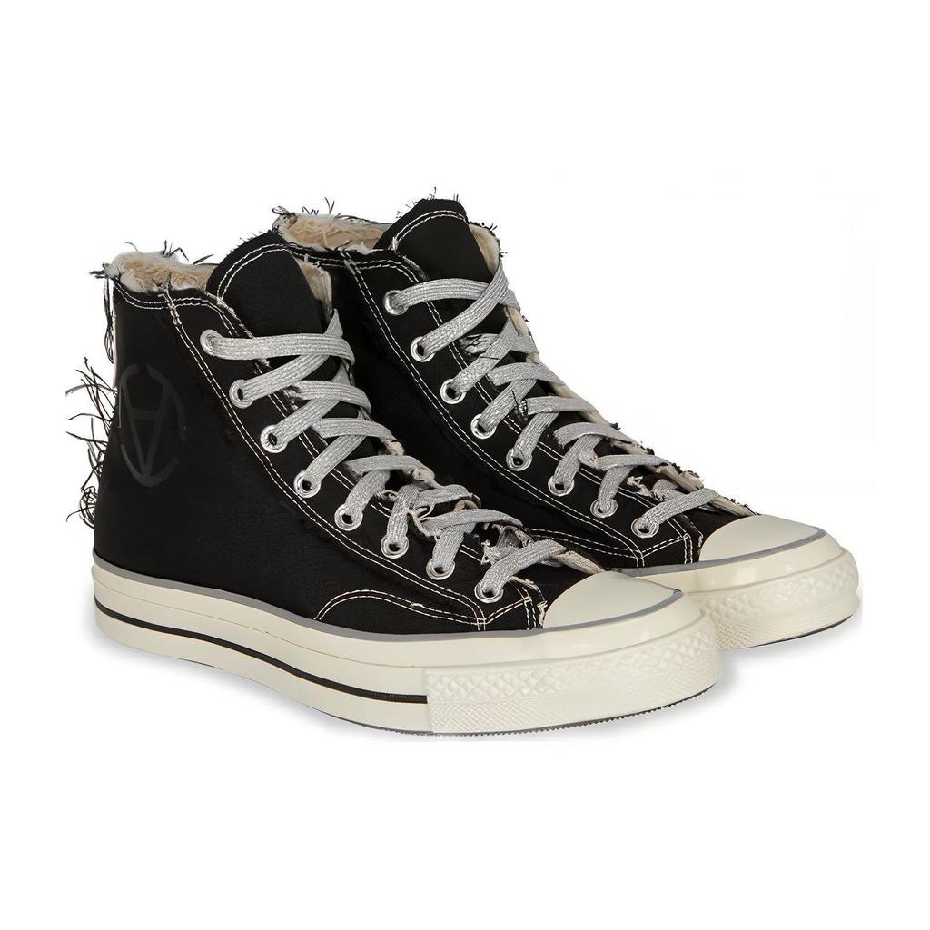 Slam Jam x Converse Chuck 70 High Панк-рок Унисекс Кроссовки Черный Серебристый Экрю 172319C