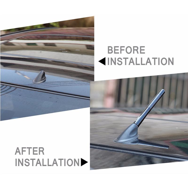 3,5 см/8 см/12 см универсальная автомобильная короткая радиоантенна из углеродного волокна черная автомобильная антенна на крышу радиоантенна FM/AM металлические приемные антенны