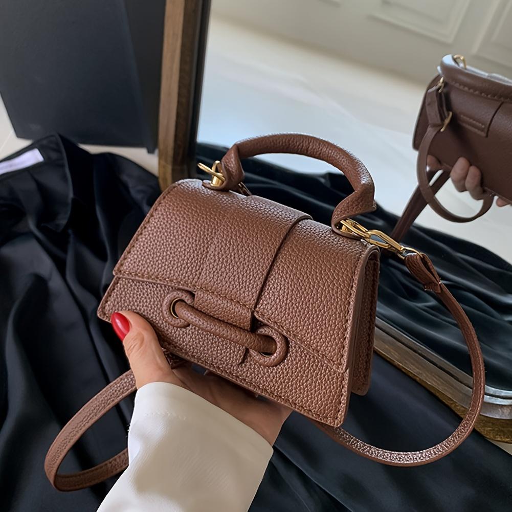 Сумка Trendy Niche Design, женская мини-сумка через плечо, модный квадратный кошелек с верхней ручкой