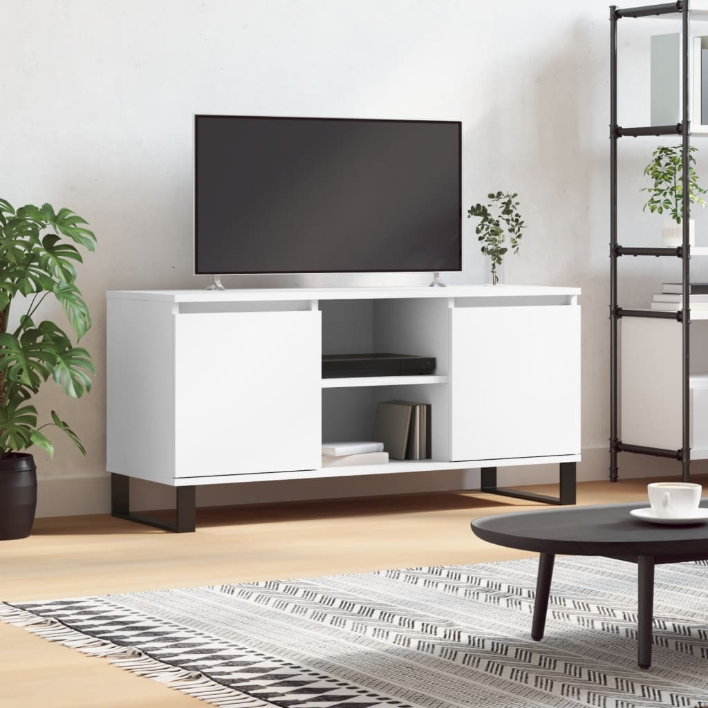 TV Cabinet White 104 x 35 x 50 cm Particleboard