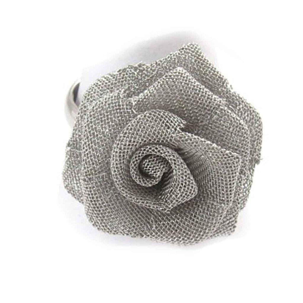 Les Trésors De Lily [J8053] — Дизайнерское кольцо «Флора» серебристо-серого цвета