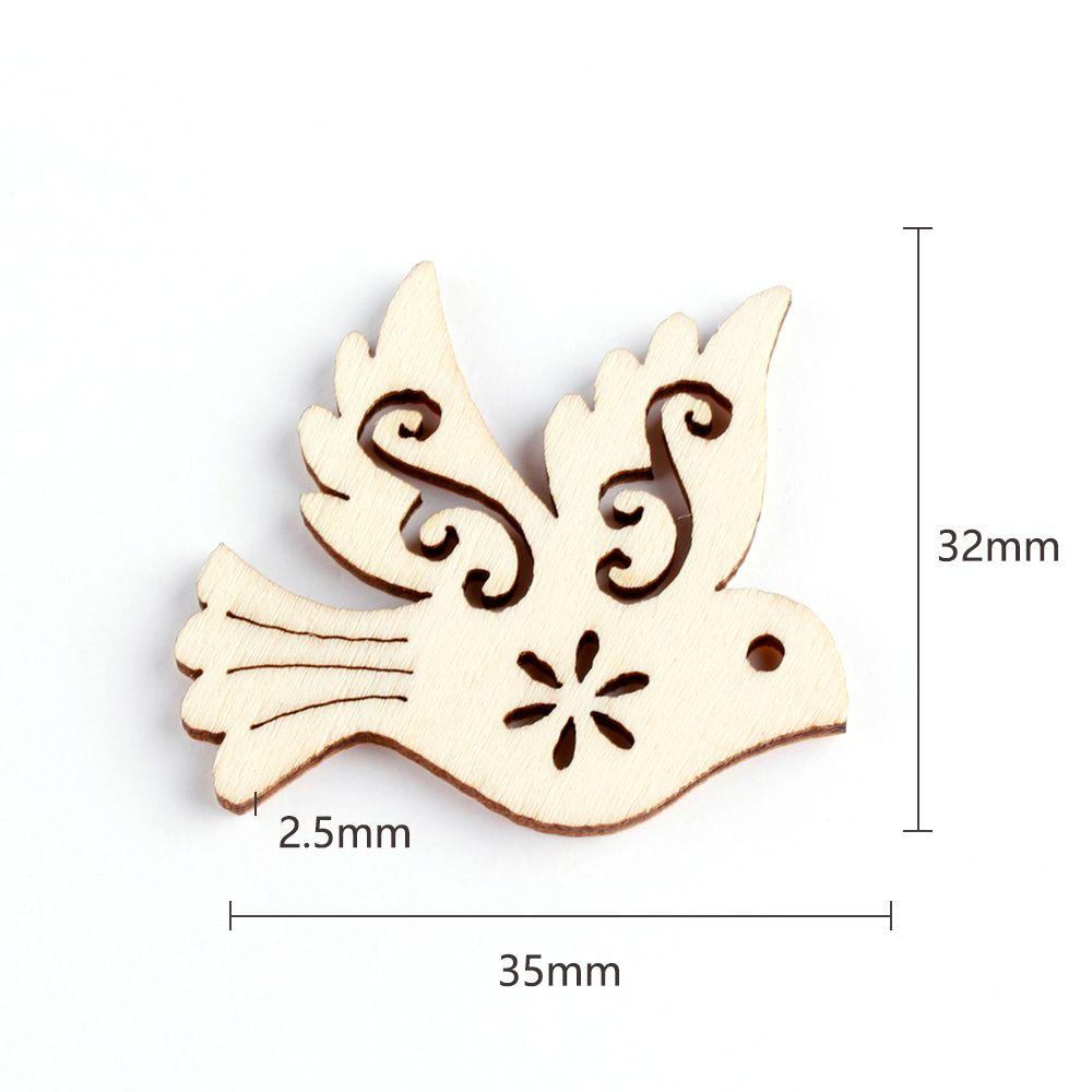 Arts Card Making Bird Decorative Peace Pigeon Wooden Natural Wood Embellishment Scrapbooking