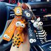 Cartoon Keychain Women Men Zebra Giraffe Keychain Funny Toy Car Accessories Gifts Novelty AVE