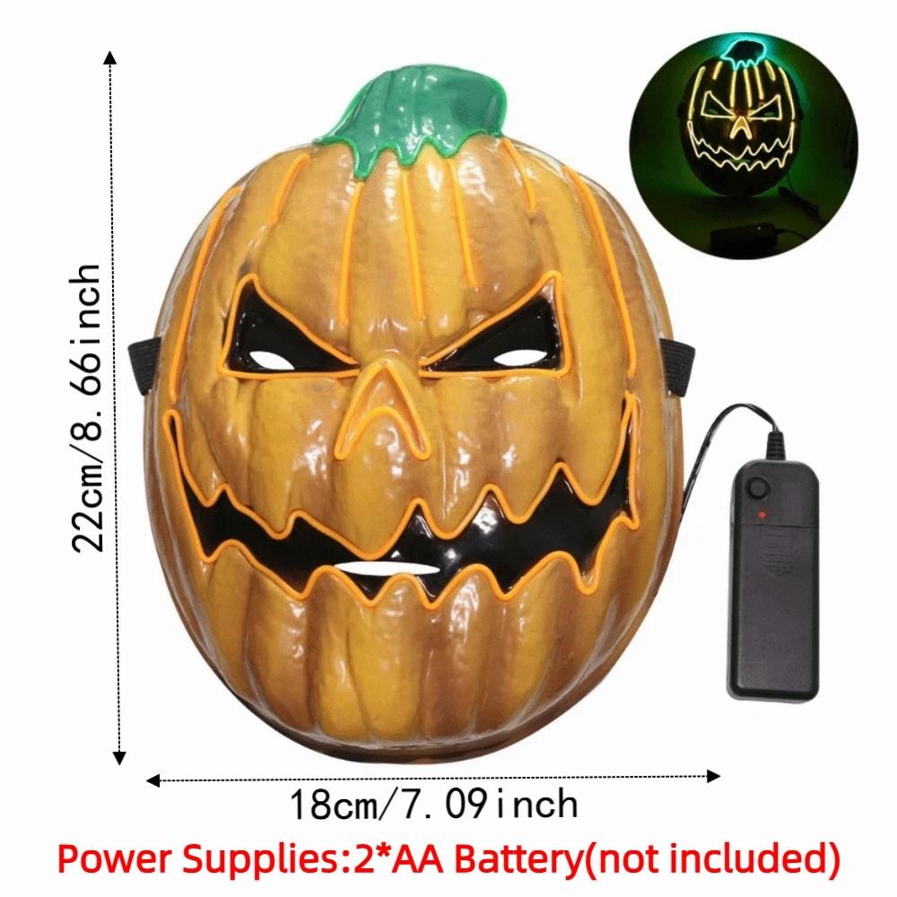 Realistic LED Pumpkin Mask Creativity Light Up Mask Full Face Mask Costume Party Supplies