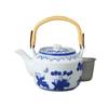 Ale-net Teapot, 19 X 14 X 12 Cm, 1000cc, Shin Karako Design, No. 6, with Stainless Steel Tea Strainer, Porcelain, Mino Ware, Made In Japan, Stylish