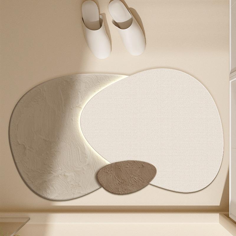 New Bathroom Absorbent Mat Light Luxury Advanced Sense Non-slip Mat Toilet Toilet Door Quick Drying Mat