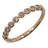10P Diamond Ring Half Eternity K18 Pink Gold/diamond #4.7(US Size) 1.4g Women Used