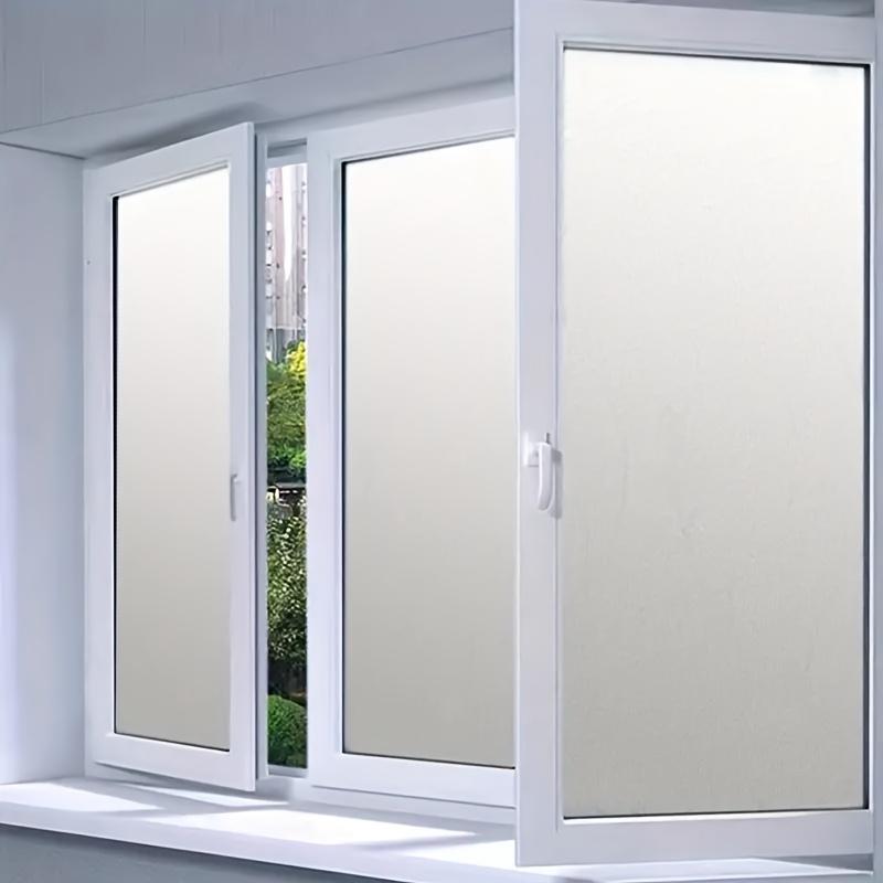 Один рулон, Конфиденциальная оконная наклейка - Офис, Ванная комната и Дом Матовая стеклянная пленка - Полупрозрачная и Непрозрачная - Статическое прилипание - Блокирует подглядывания и блики