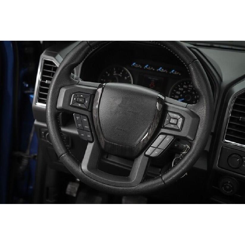 Декоративная накладка на панель рулевого колеса для Ford F-150 2015- Черное дерево