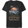 Мужская футболка STAR WARS X-Wing Звезда Смерти Сетка Закат