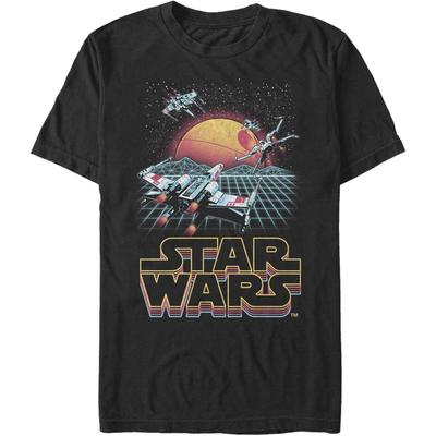 Мужская футболка STAR WARS X-Wing Звезда Смерти Сетка Закат