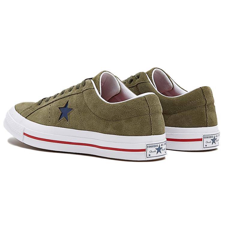 Converse Однозвездочные Нескользящие Износостойкие Повседневные Обувь для Скейтбординга Унисекс Зеленые 161194C
