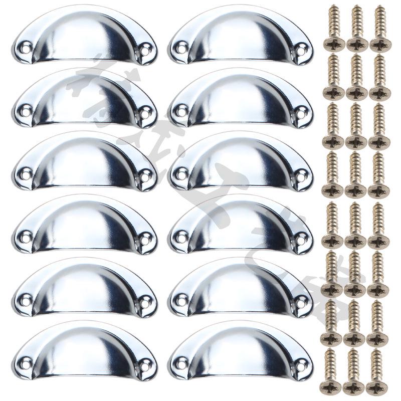 Набор из 12 ретро полукруглых железных ручек для ящиков, 82 мм, для украшения домашней мебели.