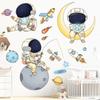 Космические Наклейки на Стену для Детской Комнаты, Ясельной, Съемные ПВХ Наклейки, Плакаты-Фрески DIY, Декор Спальни, Гостиной, Дома