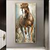 Brown Running Horse Animal Wall Art Oil Painting On Canvas Poster And Prints Picture For Modern Living Room Decoration Cuadros