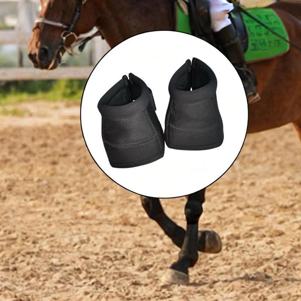 1 Pair Horse Bell Boots Equine Accessories Flexible Protective Gear Shock Absorbing Anti