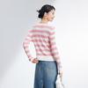 JOY SPEAKER Women's V-Neck Striped Long Sleeve Knit Sweater