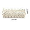 Dot Pencil Case Large Capacity Canvas Zipper Pen Stationery Pouch For Students School Office Makeup Storage Back To School