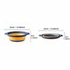 2 Pack Portable Plastic Dishpan 9.06 Inch 12.6 Inch Size Round Wash Basin Foldable Hanging Design Basins Kitchen