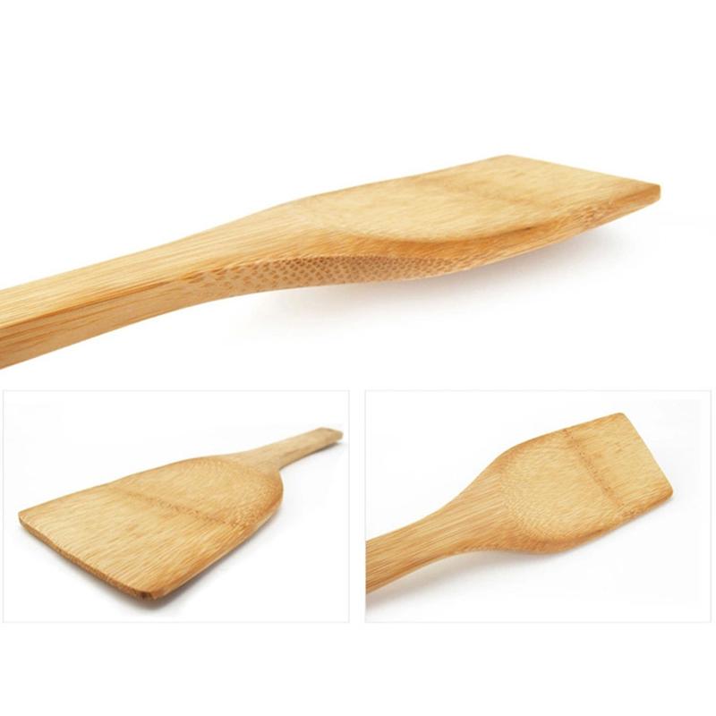 30 см кухонная деревянная лопатка, термостойкая лопатка, кухонная ложка, сковорода, ложка для риса, кухонная утварь, сковорода с антипригарным покрытием, бамбуковая лопатка для риса