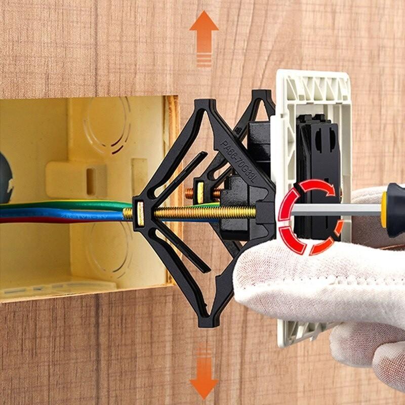 Wall Socket Box Repair Clamp Heavy Duty Mechanical Structure One-hand Operation Universal Fit for Home Electric Repair