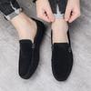 Summer New Doudou Shoes Men's Trend Suede One-pedal Versatile Lazy Shoes Matte Casual Spirit Guy Leather Shoes