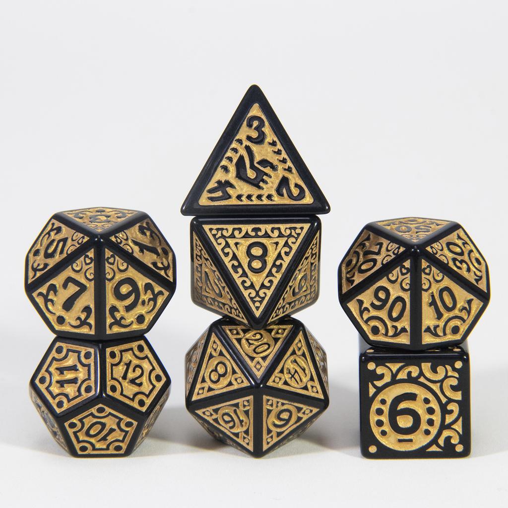 DND Dice Набор многосторонних игральных костей 7 шт. Текстуры Узоры игральных костей для DNDGame RPG Настольные игры Аксессуары Хобби Праздничный подарок