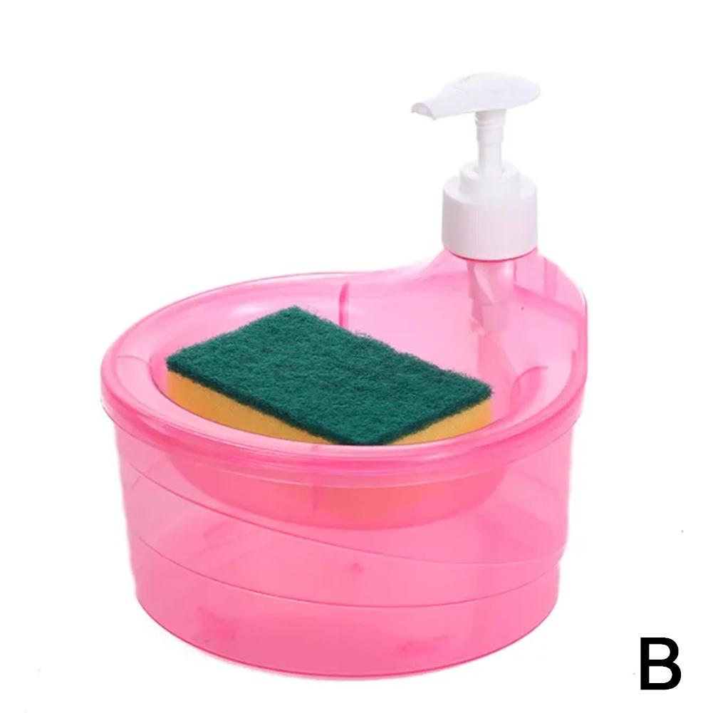 Диспенсер для мыла Кухонный диспенсер для жидкости для мытья посуды Кухонный диспенсер для мыла для посуды с губкой Контейнер для жидкого мыла Посудомоечная машина