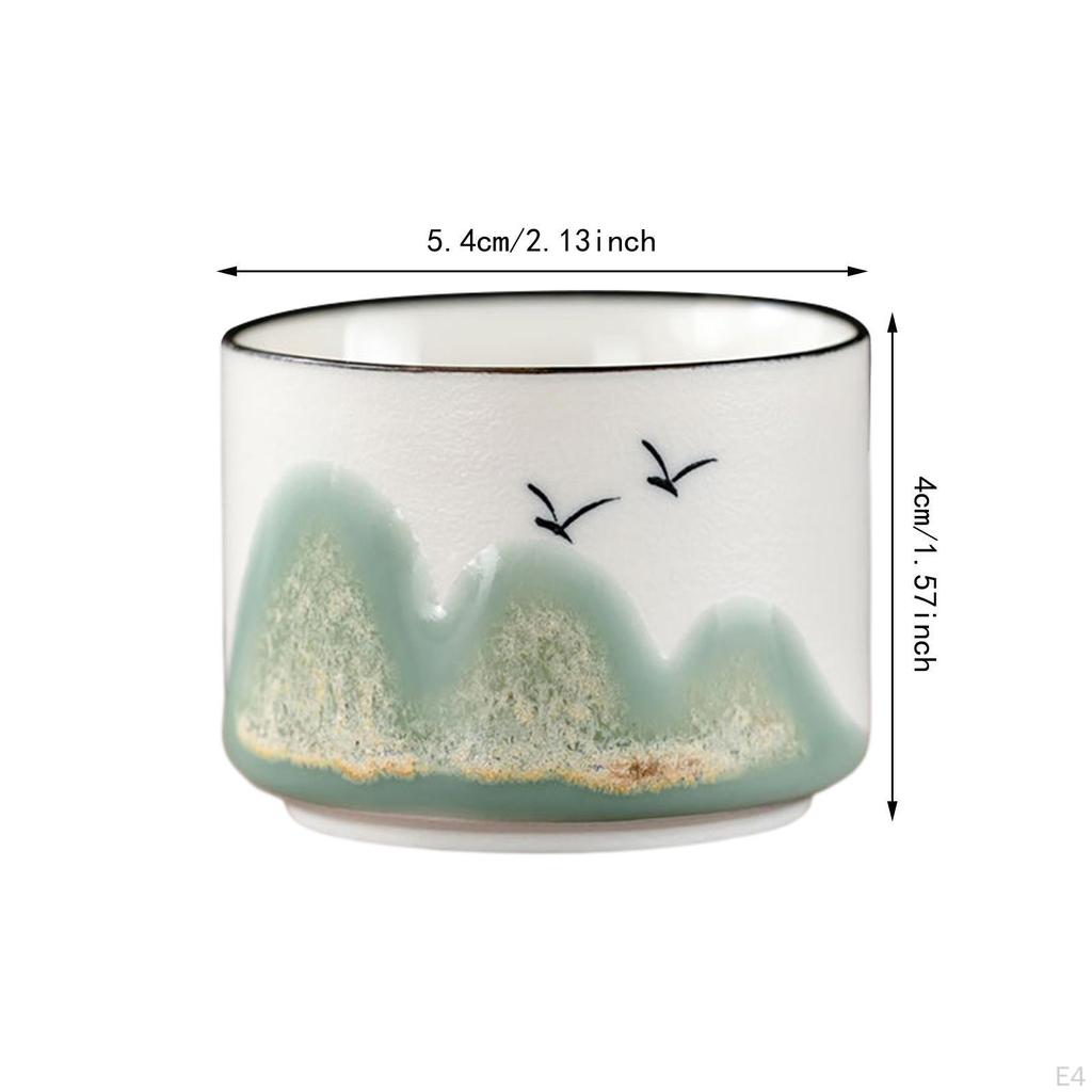 Ceramic Cup Coffee Cup,Handcrafted Classic Yerba Mate Teacup,Porcelian Tea Set for Cappuccino,Latte