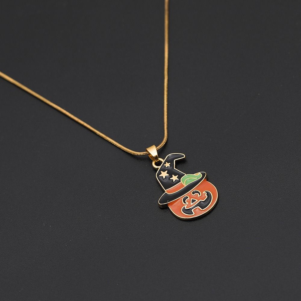 Trendy Pumpkin Pendants Earrings Dripping Oil Jewelry set Halloween Jewelry Accessories